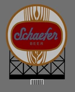 Micro Structures Schaefer Beer Animated Neon Billboard - Light Works USA? -- Large For HO/O 4-3/8