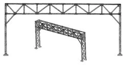 NJ International 3-4 Track Standard Signal Bridge - Kit - HO