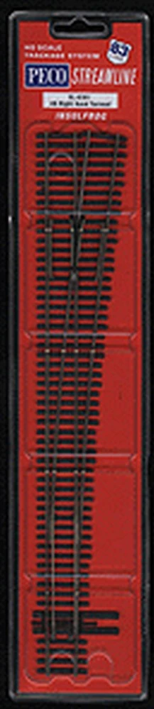 PECO Streamline Code 83 Turnout Insulfrog -- #8 Right Hand - HO