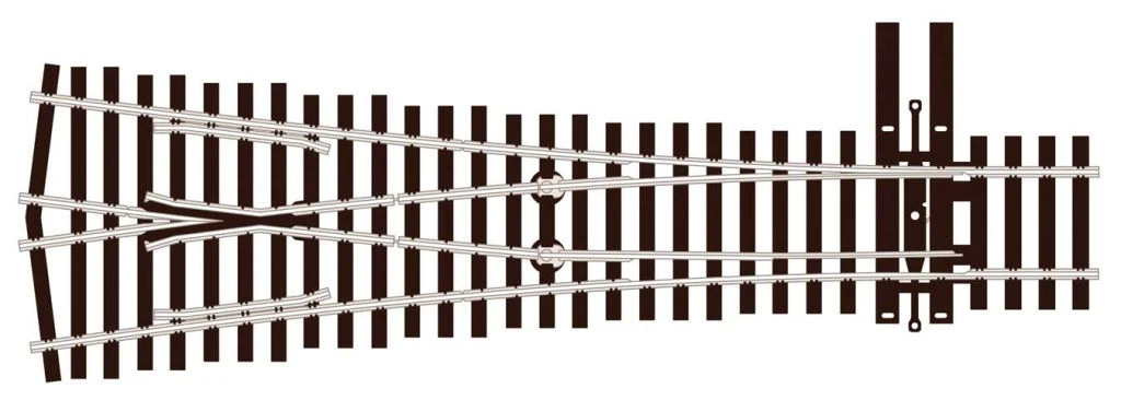 PECO Code 83 #4 Wye Turnout -- Electrofrog - HO 3 PECO Code 83 #4 Wye Turnout -- Electrofrog - HO