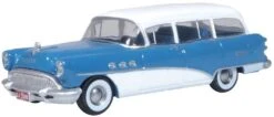 Oxford Diecast USA 1954 Buick Century Estate Station Wagon - Assembled -- Ranier Blue, Arctic Whit