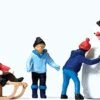 Preiser Kg Christmas Figure Set In Merry Christmas Box -- Santa W/5 Children, Sled & Snowman - HO 1 Preiser Kg Christmas Figure Set In Merry Christmas Box -- Santa W/5 Children, Sled & Snowman - HO -Model Train Toy Store lg590 10626