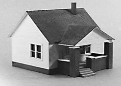 Rix Products Rix Products One-Story House W/Side Porch - Kit - HO