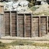 Woodland Scenics Retaining Walls (Hydrocal Plaster Castings; Pkg(3) -- Timbers - C1260 -Model Train Toy Store lg785 1260
