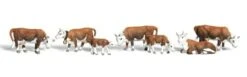 Woodland Scenics Hereford Cows (HO Scale) - A1843