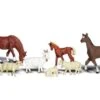 Woodland Scenics Scenic Accents? Animal Figures -- Livestock (1 Goat, 2 Horses, 1 Colt, 2 Sheep, 1
