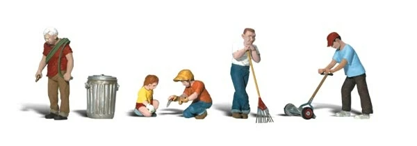 Woodland Scenics Lawn Workers HO - A1915 3 Woodland Scenics Lawn Workers HO - A1915