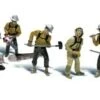 Woodland Scenics Scenic Accents? Figures -- Smoke Jumpers (Firefighters) Pkg(6) - HO - A1919 -Model Train Toy Store lg785 1919