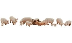 Woodland Scenics Yorkshire Pigs - Scenic Accents? -- Pkg(12) - HO - A1957