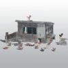 Woodland Scenics Scenic Details? -- Chicken Coop - Kit 2-1/2 X 1" - HO - D215 -Model Train Toy Store lg785 2215