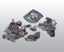 Woodland Scenics Scenic Details? (Unpainted Metal Castings) -- Industrial Junk Piles - HO - D225