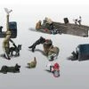 Woodland Scenics Scenic Details? (Unpainted Metal Castings) -- Assorted Cats & Dogs - HO - D226