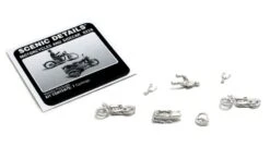 Woodland Scenics Motorcycles W/Side Cars (Cast Unpainted Metal Kit) - HO - D228