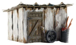 Woodland Scenics Tin Shack - Built-&-Ready? Landmark Structures? -- Assembled - 1-11/16 X 1 1/2 X