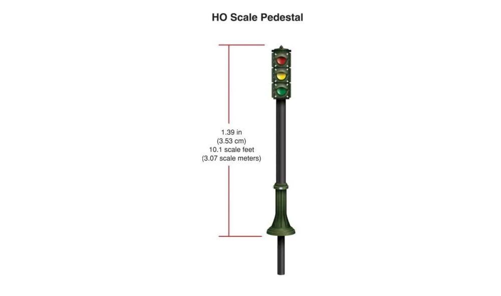Woodland Scenics Pedestal Traffic Lights - Just Plug? - HO - JP5651 4 Woodland Scenics Pedestal Traffic Lights - Just Plug? - HO - JP5651 - Image 2