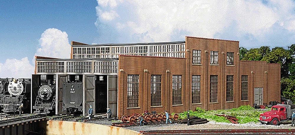 Walthers Cornerstone Cornerstone Series Modern Roundhouse Plastic Kit HO 3 Walthers Cornerstone Cornerstone Series Modern Roundhouse Plastic Kit HO