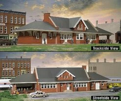Walthers Cornerstone City Station -- Kit - 17-5/8 X 5-7/8 X 4-3/8" 44.8 X 14.9 X 11.1cm - HO