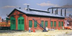 Walthers Cornerstone 2-Stall Enginehouse -- Kit - 12-3/4 X 7 X 5-1/4" 31.8 X 17.5 X 13.1cm - Hold