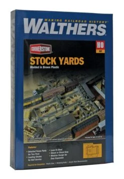 Walthers Cornerstone Stock Yards - 2 Pens -- Kit - 9 X 7" 22.9 X 17.8cm - HO