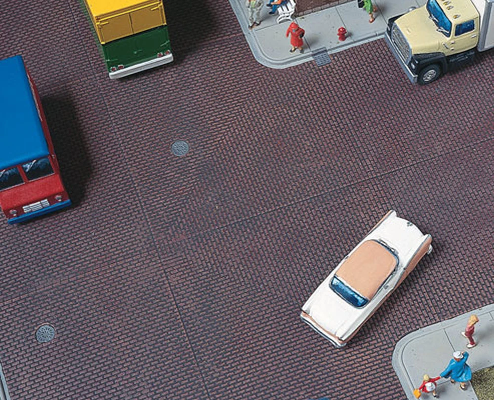 Walthers Cornerstone Brick Street System -- Straight Sections Pkg(8) - HO 3 Walthers Cornerstone Brick Street System -- Straight Sections Pkg(8) - HO