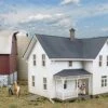 Walthers Cornerstone Lancaster Farmhouse -- Kit - 5-15/16 X 4-1/2 X 4-5/16" 15.1 X 11.4 X 11cm - -Model Train Toy Store lg933 3333
