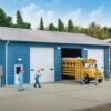 Walthers Cornerstone Bus Maintenance Garage -- Kit - 6-9/64 X 8 X 3-5/16" 15.6 X 20.5 X 8.4cm - H