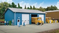 Walthers Cornerstone Bus Maintenance Garage -- Kit - 6-9/64 X 8 X 3-5/16" 15.6 X 20.5 X 8.4cm - H