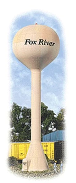 Walthers Cornerstone Modern Water Tower -- Kit - 9-1/2" 23.7 Tall X 3-1/8" 7.8cm Diameter - HO
