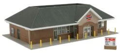Walthers Cornerstone Modern Gas Station -- Kit - Main Building: 10-7/16 X 6-1/2 X 3-1/8" - HO -Model Train Toy Store lg933 3537 2