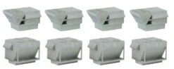 Walthers Cornerstone HVAC Units -- Kit - 4 Each Of 2 Styles Of Rooftop Air Conditioners - HO