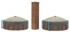 Walthers Cornerstone Brick Kilns 2-Pack -- Kit - Each 4-7/8 X 2-7/32" 12.4 X 5.6cm - HO