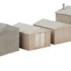 Walthers Cornerstone Metal Yard Shed -- Kit - Set Of 2 Each Of 3 Styles - HO -Model Train Toy Store lg933 4123