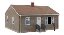 Walthers Cornerstone Postwar Prefab House -- Kit - 4-1/4 X 3-1/2 X 2-3/8" 10.8 X 8.8 X 6cm - HO