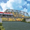 Walthers Cornerstone Arched Pratt Truss Railroad Bridge -- Double Track - Kit - 23 X 5 X 5-1/4" 5 -Model Train Toy Store lg933 4522