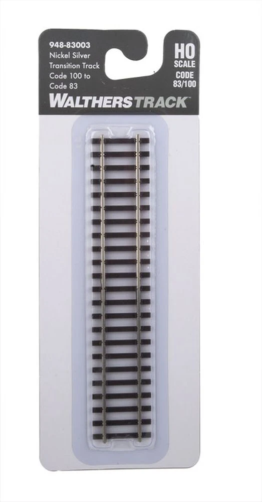 Walthers Track Nickel Silver Transition Track -- Code 100 To Code 83 - HO 3 Walthers Track Nickel Silver Transition Track -- Code 100 To Code 83 - HO