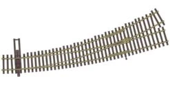 Walthers Track Code 83 Nickel Silver DCC-Friendly Curved Turnout - 24 And 36" Radii -- Left Hand