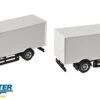 Walthers SceneMaster International 4900 Truck - Assembled -- Single-Axle Box Van (red Cab, White B -Model Train Toy Store lg949 11291