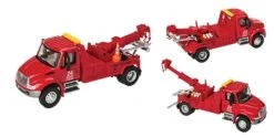 Walthers SceneMaster International 4300 Truck - Assembled -- Tow Truck (red) - HO