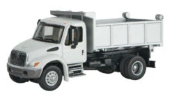 Walthers SceneMaster International? 4300 Single-Axle Dump Truck - Assembled -- White W/Railroad Ma