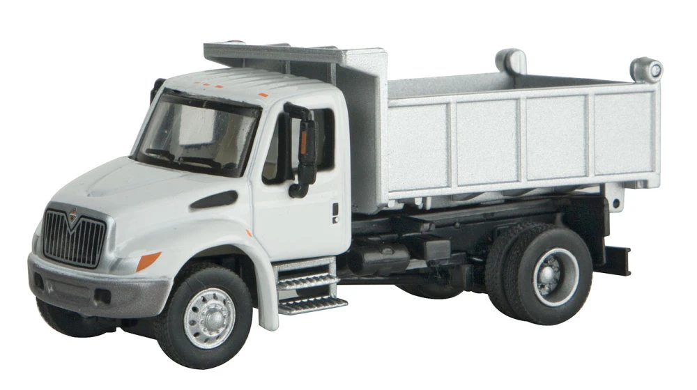 Walthers SceneMaster International? 4300 Single-Axle Dump Truck - Assembled -- White W/Railroad Ma 3 Walthers SceneMaster International? 4300 Single-Axle Dump Truck - Assembled -- White W/Railroad Ma