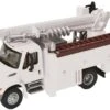 Walthers SceneMaster International? 4300 Utility Truck W/Drill - Assembled -- White W/Utility Comp -Model Train Toy Store lg949 11734