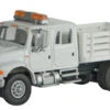 Walthers SceneMaster International? 4900 Open Stake Bed Utility Truck - Assembled -- White W/Railr -Model Train Toy Store lg949 11894