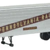 Walthers SceneMaster 35' Fluted-Side Trailer 2-Pack - Assembled -- Pennsylvania Railroad (silver, -Model Train Toy Store lg949 2405