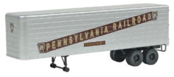 Walthers SceneMaster 35' Fluted-Side Trailer 2-Pack - Assembled -- Pennsylvania Railroad (silver,