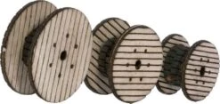Walthers SceneMaster Cable Reels -- Laser-cut Wood Kit - HO