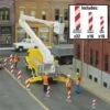 Walthers SceneMaster Construction Lane Markers -- Kit (white, Red Stripes) - HO -Model Train Toy Store lg949 4169