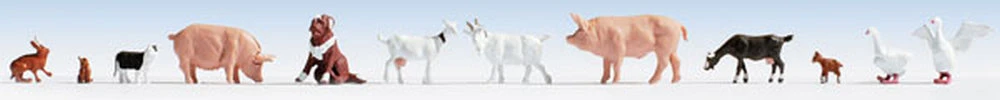Walthers SceneMaster Farmhouse Animals - HO 3 Walthers SceneMaster Farmhouse Animals - HO