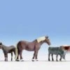 Walthers SceneMaster Large Farm Animals -- 9 Assorted Horses And Cattle - HO -Model Train Toy Store lg949 6073